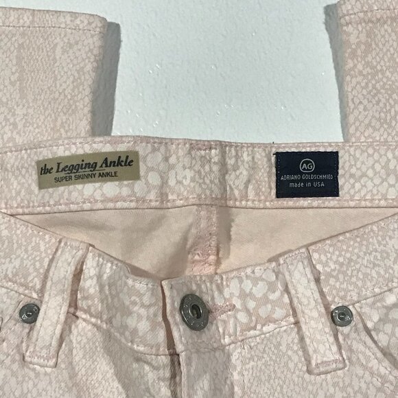 AG Adriano Goldschmied Jeans Blush Snakeskin Print - Picture 2 of 10